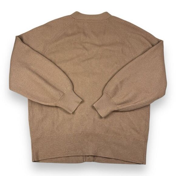 Artizia Babaton Tan Cardigan Wool Linen Blend Sweater Size Medium - Picture 3 of 5